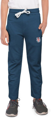 STAG & ZOE Track Pant For Boys(Blue, Pack of 1)