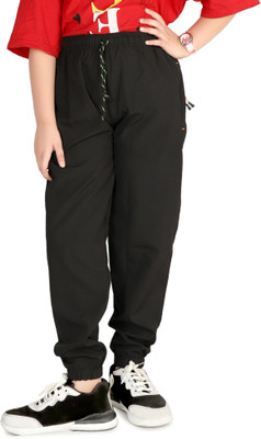 FABVIO PLUS Track Pant For Boys(Black, Pack of 1)