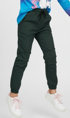 MAQUI Track Pant For Boys & Girls(Dark Green, Pack of 1)