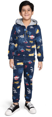 Plum Tree Track Pant For Boys(Dark Blue, Pack of 1)