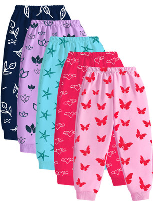 Kuchipoo Track Pant For Baby Girls(Multicolor, Pack of 5)