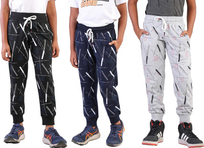 Basis Track Pant For Boys(Multicolor, Pack of 3)