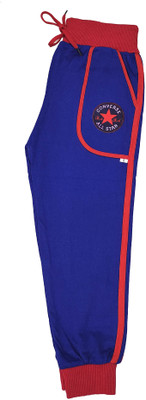 100LUCK Track Pant For Boys(Blue, Pack of 1)
