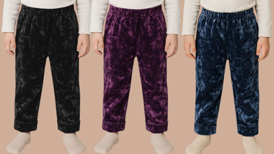 Mp10 Track Pant For Boys & Girls(Purple, Pack of 3)