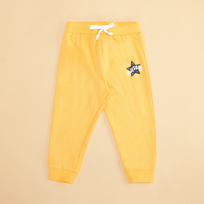 Pantaloons Baby Track Pant For Baby Boys(Yellow, Pack of 1)