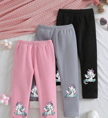 HouseOfCommon Track Pant For Girls(Pink, Pack of 3)