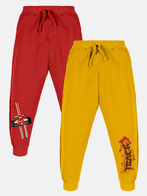 KiddoPanti Track Pant For Boys(Red, Pack of 2)
