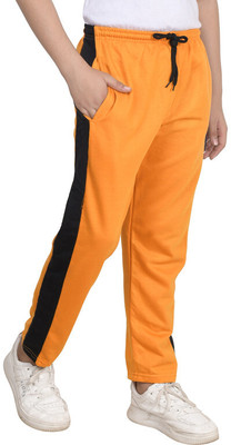 IndiWeaves Track Pant For Boys(Yellow, Pack of 1)