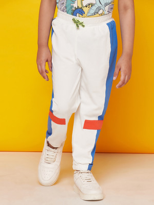 Spunkies Track Pant For Boys(White, Pack of 1)