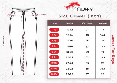 Muffy Track Pant For Boys(Dark Blue, Pack of 1)