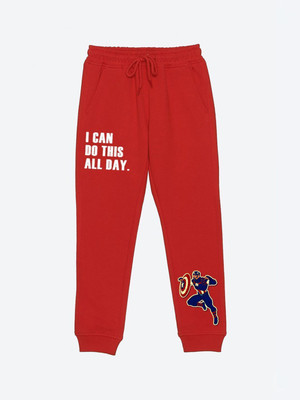 WYM TREND Track Pant For Boys(Red, Pack of 1)