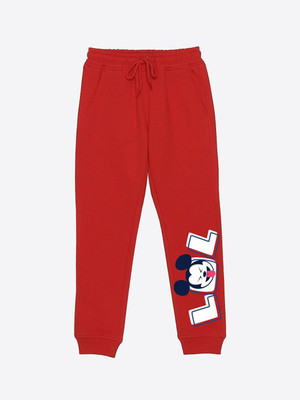 YK Disney Track Pant For Boys(Red, Pack of 1)