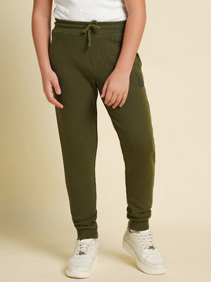 Jack & Jones Junior Track Pant For Boys(Dark Green, Pack of 1)