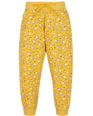 Plum Tree Track Pant For Girls(Yellow, Pack of 1)