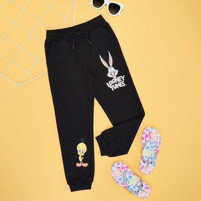 Pantaloons Junior Track Pant For Girls(Black, Pack of 1)