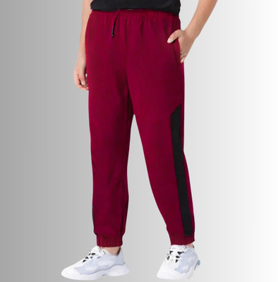 Ticoss Track Pant For Boys(Maroon, Pack of 1)