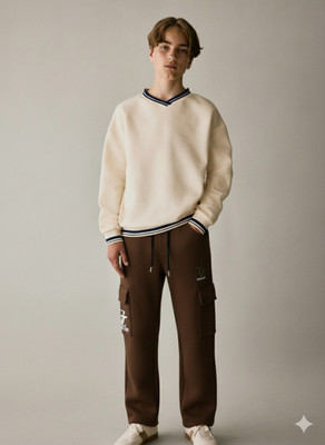 TrendZoid Track Pant For Boys(Brown, Pack of 1)