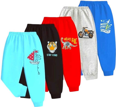 TAWAO Track Pant For Baby Boys & Baby Girls(Multicolor, Pack of 5)
