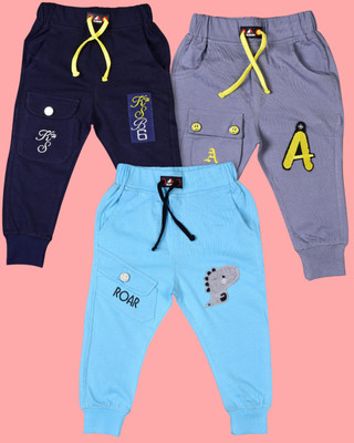 Worton Fashion Track Pant For Boys(Light Blue, Pack of 3)
