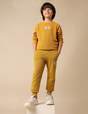 U.S. POLO ASSN. Track Pant For Baby Boys(Yellow, Pack of 1)