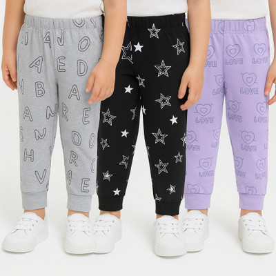 mank D Track Pant For Baby Boys & Baby Girls(Black, Pack of 3)