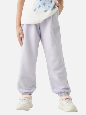 JUNIORS by Babyshop Track Pant For Baby Girls(Purple, Pack of 1)