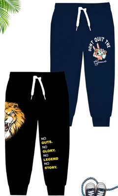 MINI MYN Track Pant For Boys(Multicolor, Pack of 2)