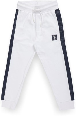U.S. POLO ASSN. Track Pant For Baby Boys(White, Pack of 1)