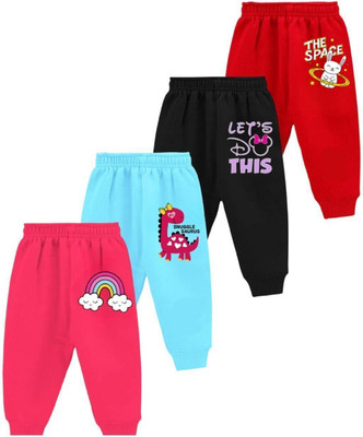 KIDDIFY Track Pant For Baby Boys & Baby Girls(Blue, Multicolor, Pack of 4)