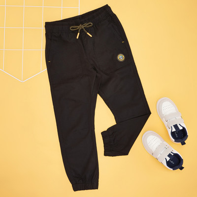 Pantaloons Junior Track Pant For Boys(Black, Pack of 1)