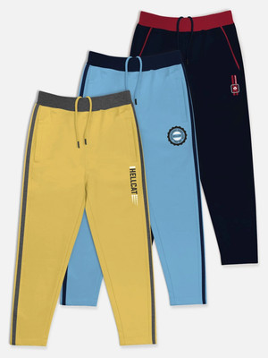 Hellcat Track Pant For Boys(Yellow, Pack of 3)