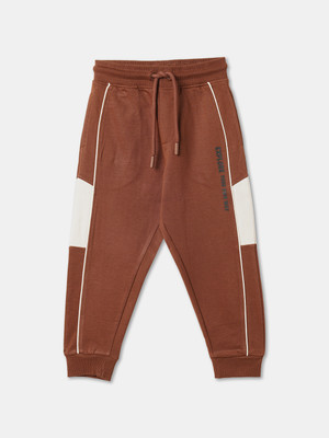 R&B Track Pant For Boys(Brown, Pack of 1)