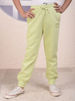 CRIMSOUNE CLUB Track Pant For Girls(Green, Pack of 1)