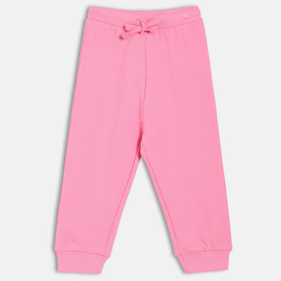 MINI KLUB Track Pant For Baby Girls(Pink, Pack of 1)