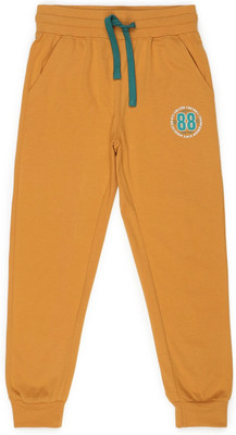 PROVOGUE Track Pant For Boys(Yellow, Pack of 1)