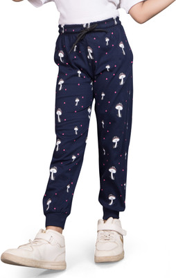 Little Funky Track Pant For Girls(Dark Blue, Pack of 1)