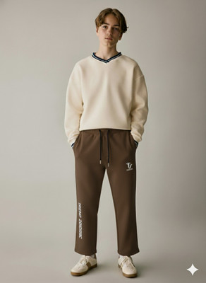 TrendZoid Track Pant For Boys(Brown, Pack of 1)