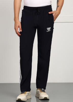 mank D Striped Men Black Track Pants
