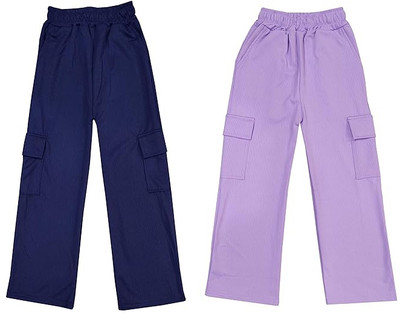 IBNAT FASHION Track Pant For Girls(Multicolor, Pack of 2)