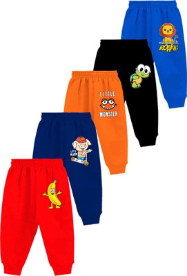 MINI MYN Track Pant For Baby Boys(Multicolor, Pack of 5)