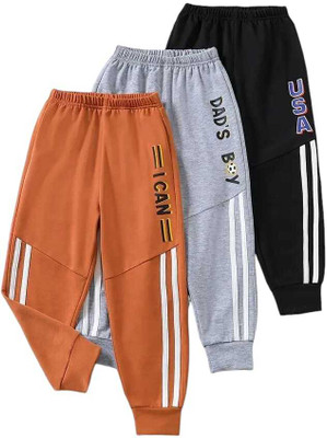 KEESOR Track Pant For Boys(Multicolor, Pack of 3)
