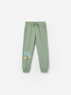 Fame Forever by Lifestyle Track Pant For Boys(Green, Pack of 1)