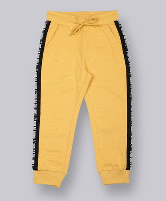 Plum Tree Track Pant For Boys(Yellow, Pack of 1)