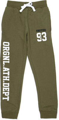 Alan Jones Track Pant For Boys(Green, Pack of 1)