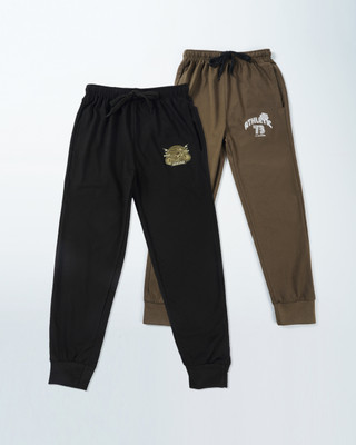 SAYAMA Track Pant For Boys & Girls(Multicolor, Pack of 2)