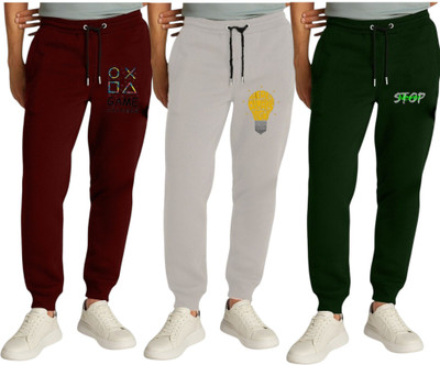 ENZIKO Track Pant For Boys(Multicolor, Pack of 3)