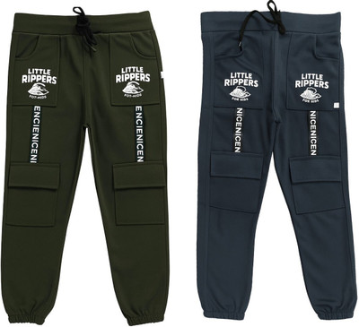 ARTVISION Track Pant For Boys & Girls(Green, Black, Pack of 2)