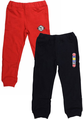 YK Disney Track Pant For Boys(Red, Black, Pack of 2)