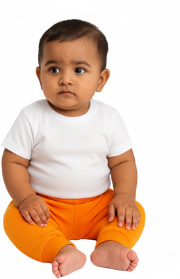 Babywish Track Pant For Baby Boys & Baby Girls(Orange, Pack of 1)