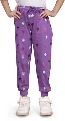 Little Funky Track Pant For Girls(Purple, Pack of 1)